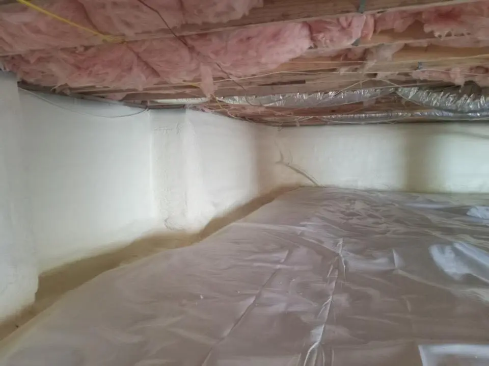 Crawl space encapsulation with closed-cell spray foam for Spray Foam Roofing in Fremont